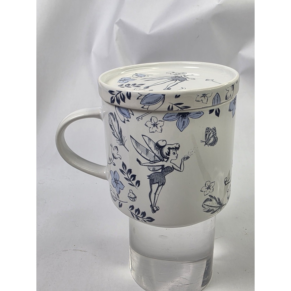 Disney Tinker Bell Blue Ink Covered Mug with Lid – by Zrike Brands (R Squared)